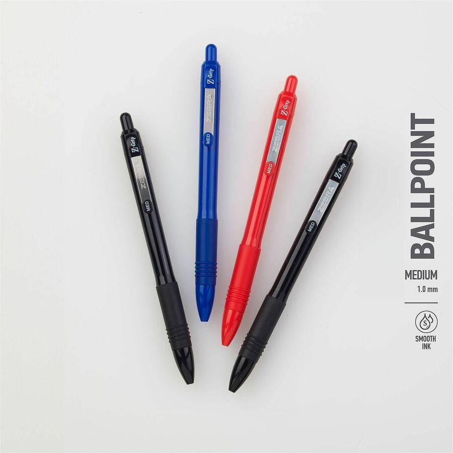 Zebra Pen Z-Grip Recycled Retractable Ballpoint Pens - Alternate-Image1