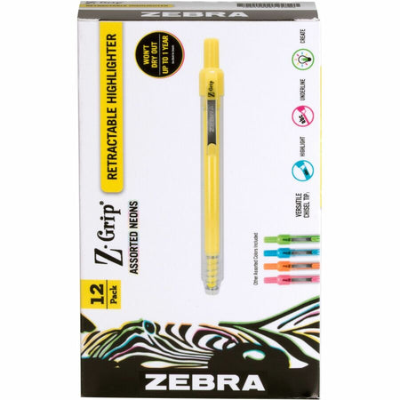 Zebra Pen Z-Grip Retractable Highlighter - Front