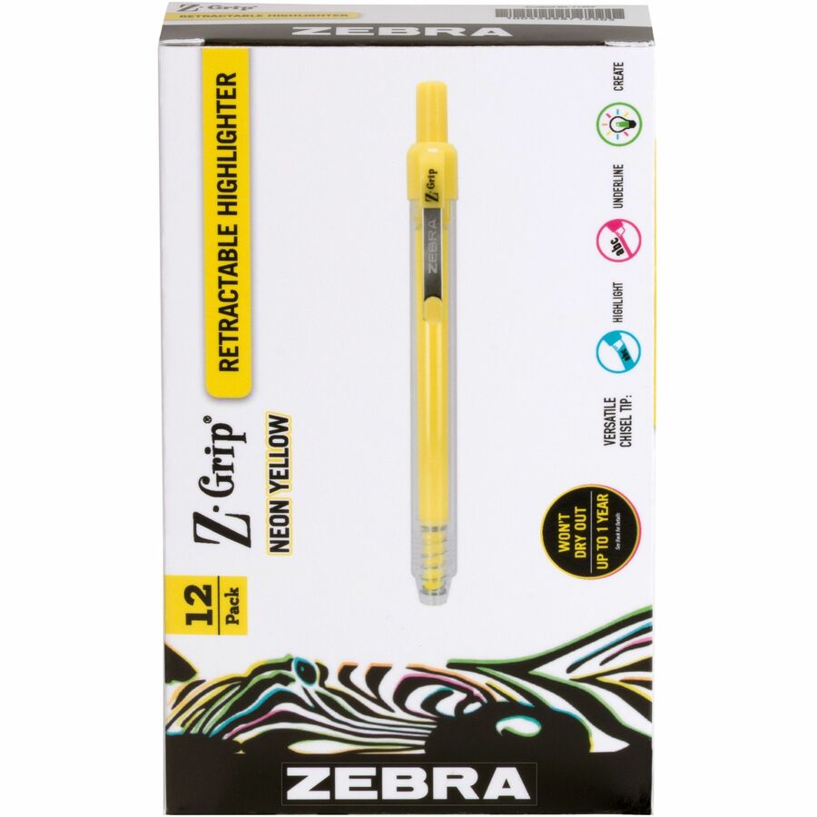 Zebra Pen Z-Grip Retractable Highlighter - Front