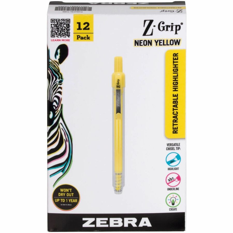 Zebra Pen Z-Grip Retractable Highlighter - Alternate-Image1