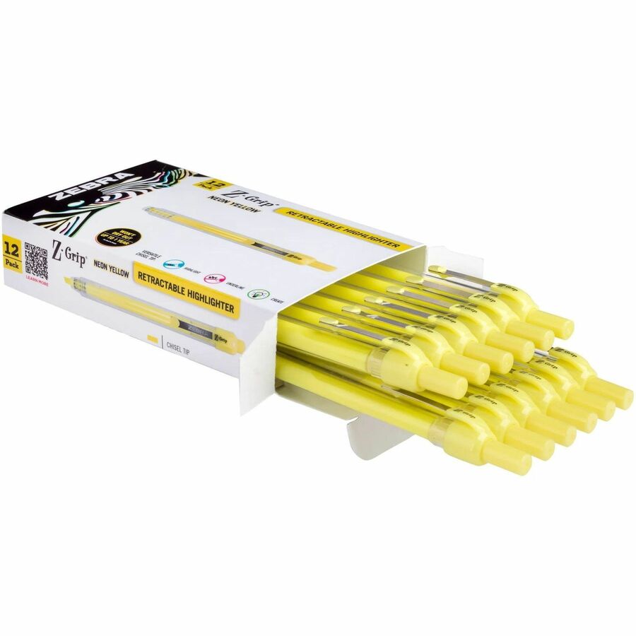 Zebra Pen Z-Grip Retractable Highlighter - Alternate-Image2