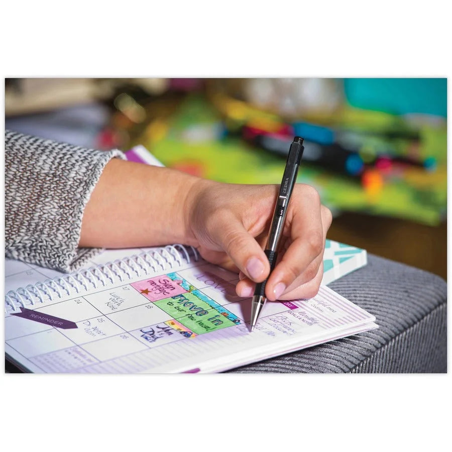 Zebra STEEL 3 Series F-301 Bold Retractable Ballpoint Pen - Pens