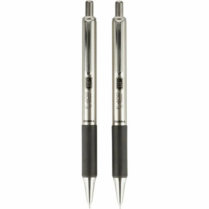 Zebra STEEL 4 Series F-402 Ballpoint Pen - Fine Point - Refillable - Black Ink - Pens