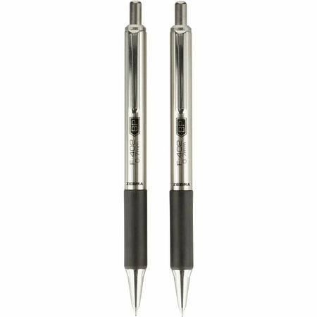 Zebra STEEL 4 Series F-402 Ballpoint Pen - Fine Point - Refillable - Black Ink - Pens