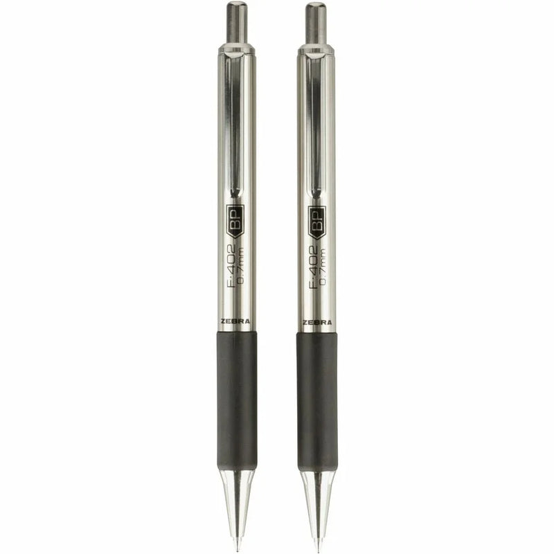 Zebra STEEL 4 Series F-402 Ballpoint Pen - Fine Point - Refillable - Black Ink - Pens