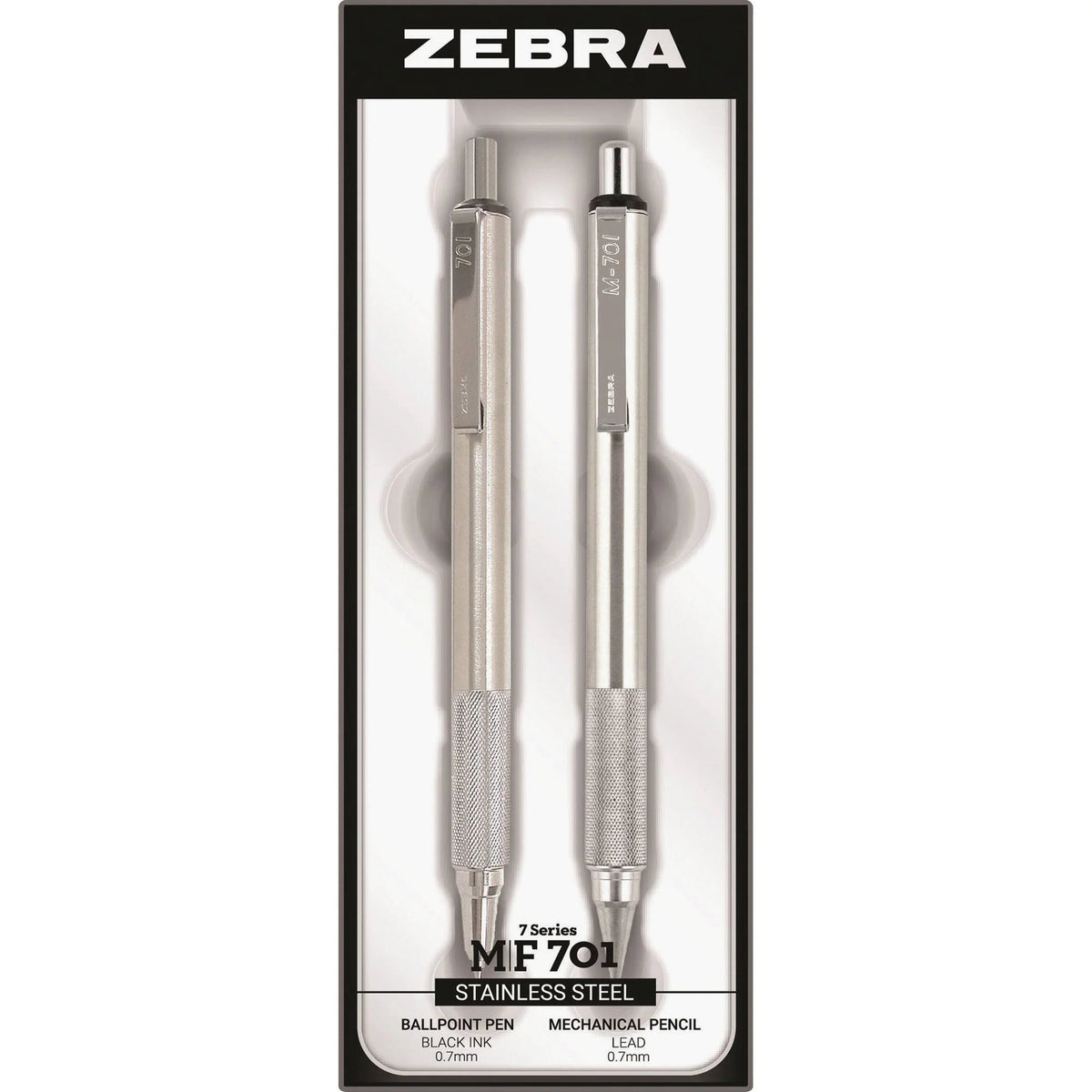 Zebra STEEL 7 Series M/F 701 Set: Mechanical Pencil & Ballpoint Pen - Sets