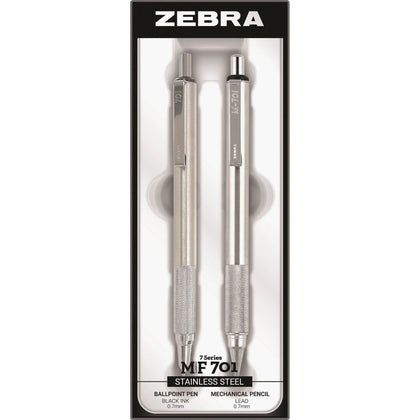 Zebra STEEL 7 Series M/F 701 Set: Mechanical Pencil & Ballpoint Pen - Sets