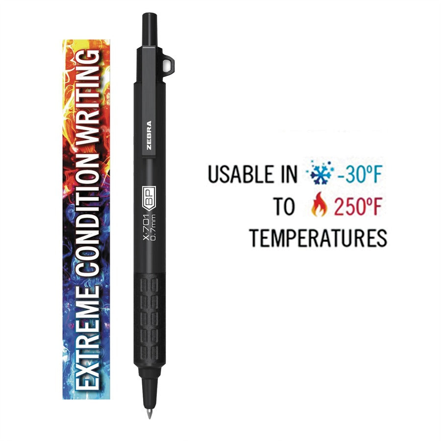 Zebra Steel 7 Series X-701 Retractable Ballpoint Pen - Alternate-Image2