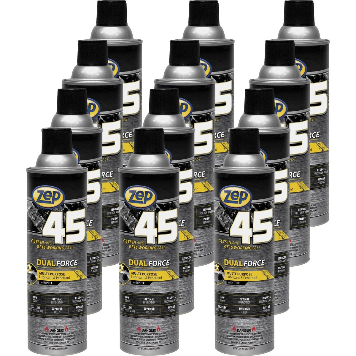 Zep 45 Dual-Force Lubricant/Penetrant - Corrosion Resistant - 14 fl oz - Specialty Cleaners