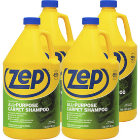 Zep All-Purpose Carpet Shampoo - Concentrate - 128 fl oz (4 quart) - Heavy Duty - Blue - 4 / Carton - Floor/Carpet