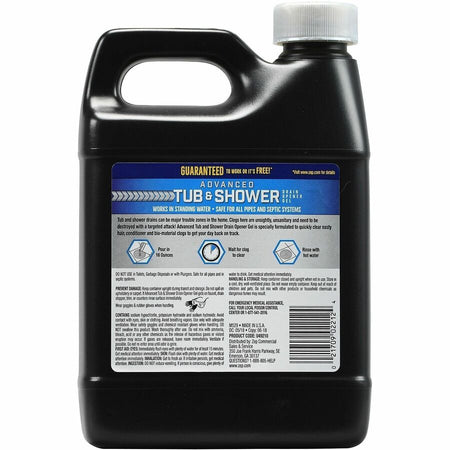 Zep Commercial Advanced Tub and Shower Drain Opener Gel - Rear