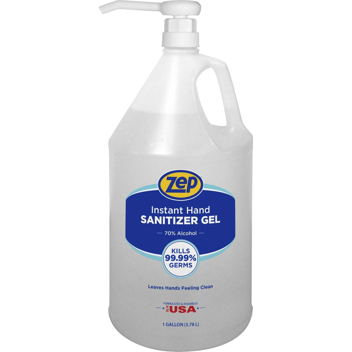 Zep Hand Sanitizer Gel: Clean Scent 1 gal Pump Dispenser - Kills Germs - Sanitizers