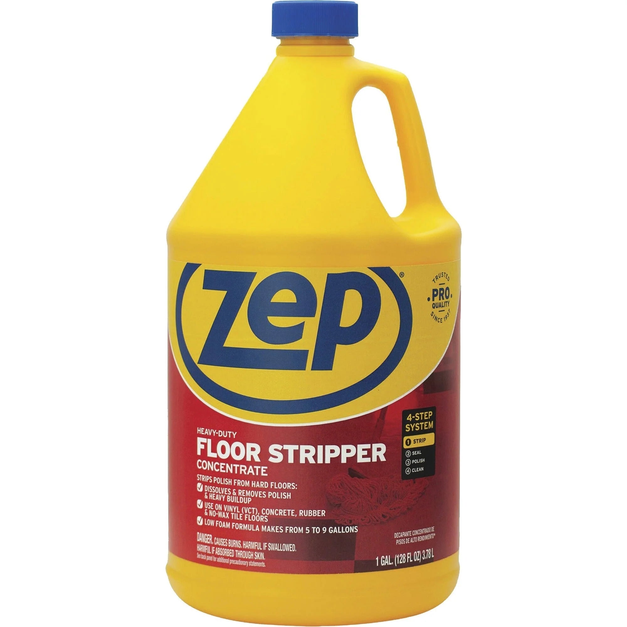 Zep Heavy-Duty Floor Stripper: Fast-Acting Concentrate - 128 fl oz - Floor/Carpet Cleaners & Protectors