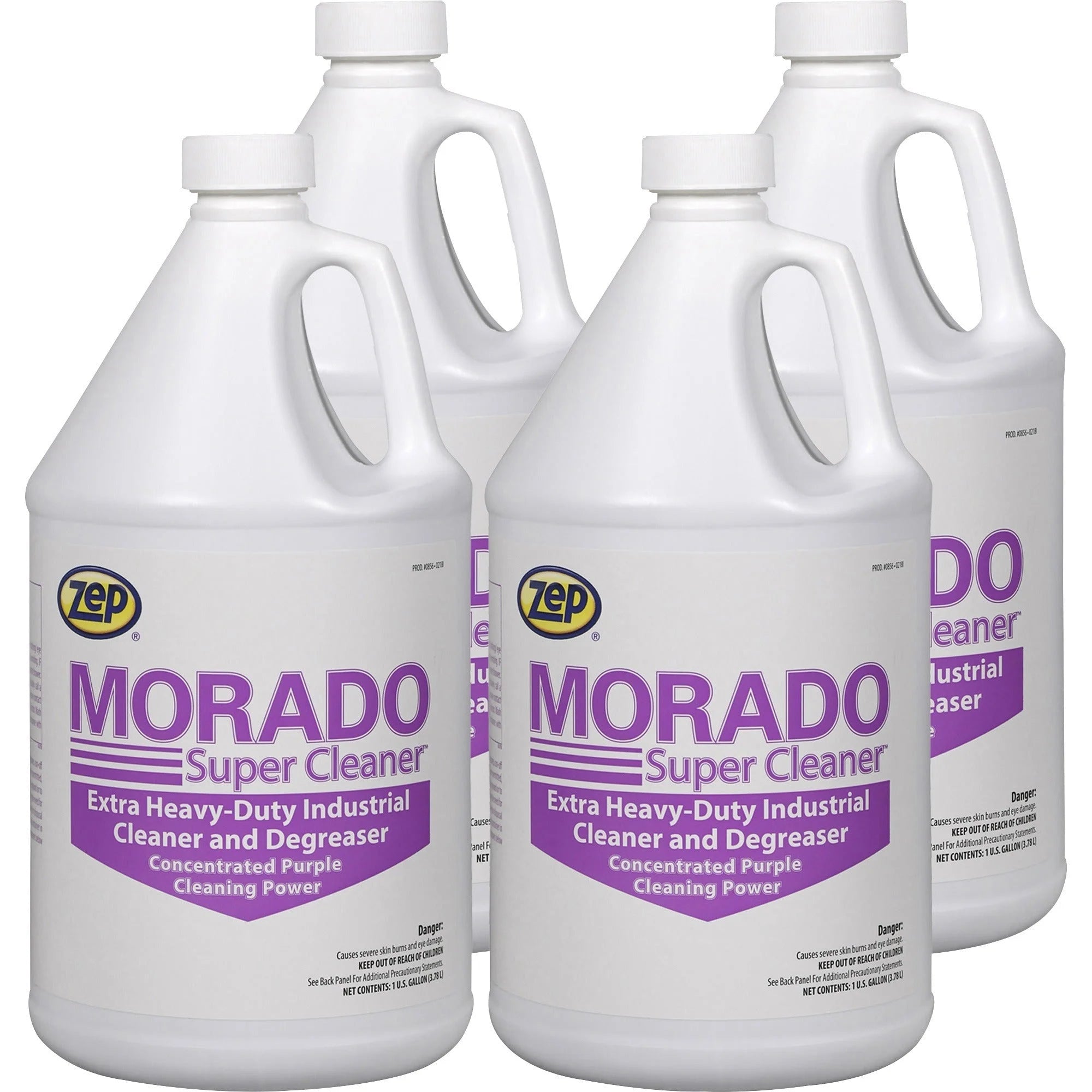 Zep Morado Super Cleaner: Concentrated 128 fl oz - Purple & Clear - 4/Carton - Hand Soaps/Cleaners