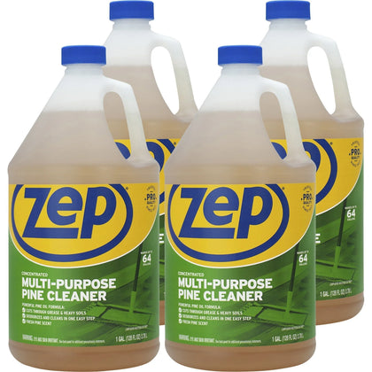 Zep Multipurpose Pine Cleaner - Concentrated 128 fl oz - Grease & Grime Remover - Cleaners