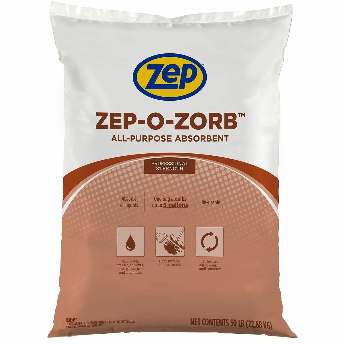 Zep Zep-O-Zorb All Purpose Absorbent 1 Each Light Gray Brown (ZPE230035) - Spill Control & Absorbents