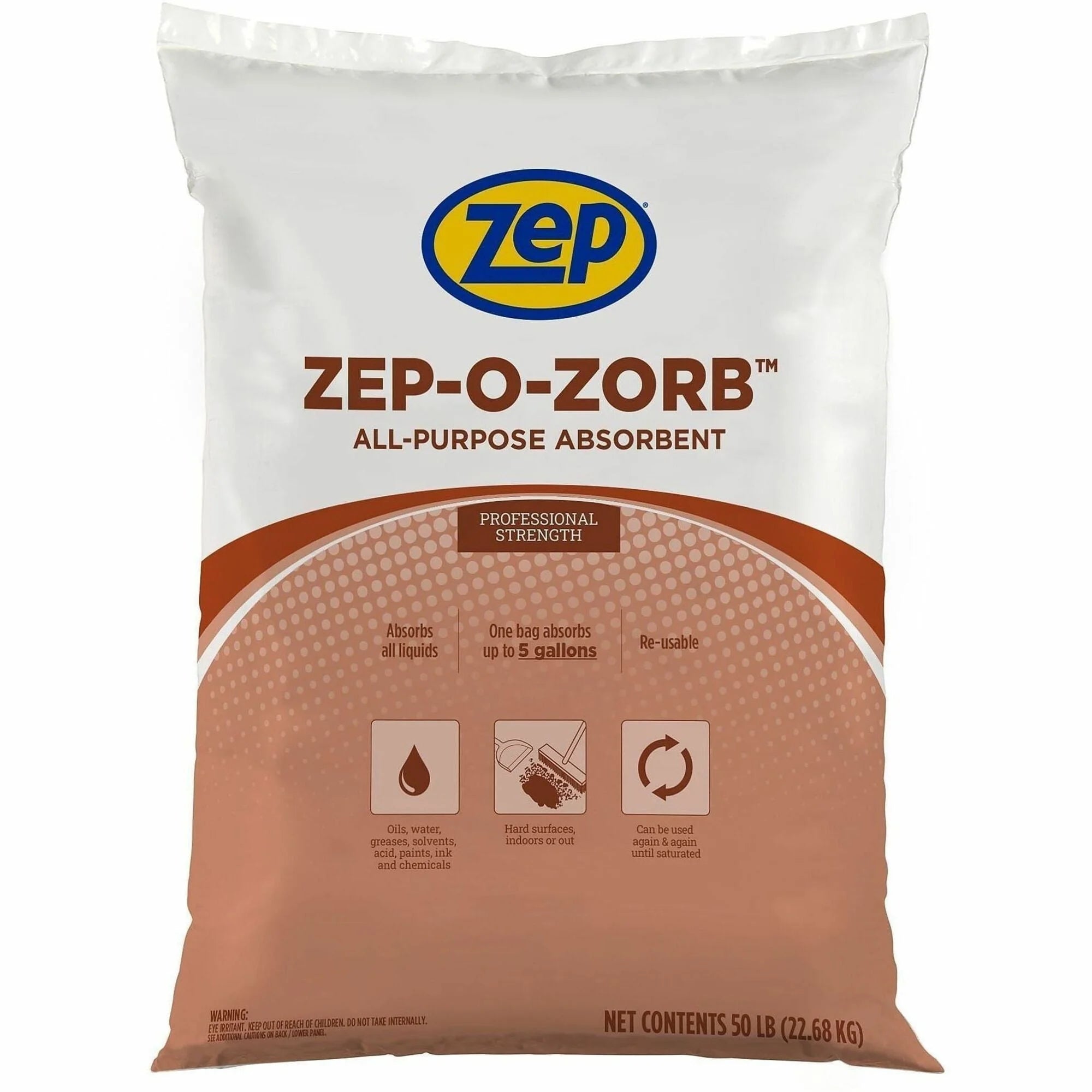 Zep Zep-O-Zorb All Purpose Absorbent 1 Each Light Gray Brown (ZPE230035) - Spill Control & Absorbents