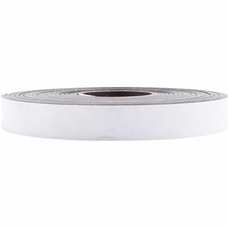 Zeus Magnetic Tape 10’ x 1/2’’ WHITE (66010) - 10 ft Length 0.50’’ Width - Black - Adhesive Backing