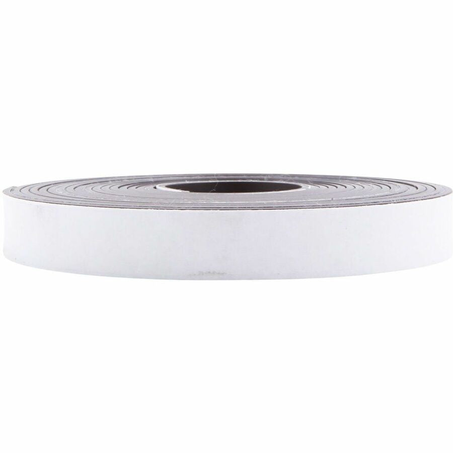 Zeus Magnetic Tape 100’ L x 1’’ H WHITE (66100) - 33.33 yd Length Width - Black - Adhesive Backing