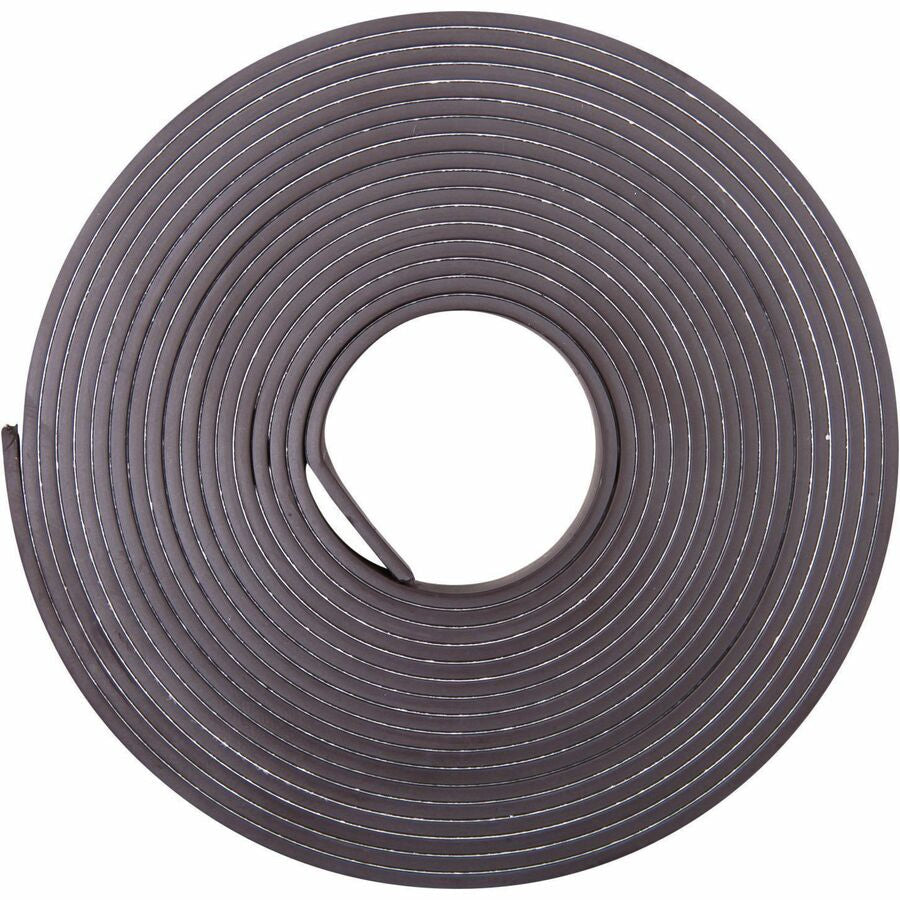 Zeus Magnetic Tape - 15 ft Length x 0.50’’ Width - Black - Adhesive Backing - Dispenser Included - Cutter Edge