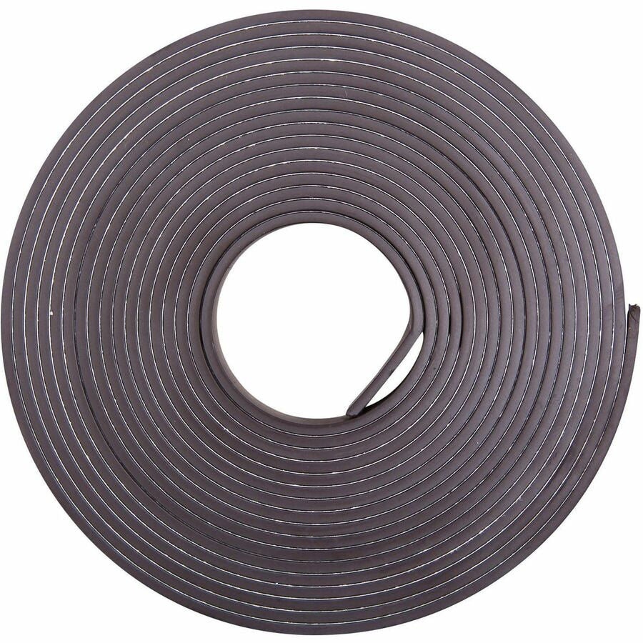 Zeus Magnetic Tape - 15 ft Length x 0.50’’ Width - Black - Adhesive Backing - Dispenser Included - Cutter Edge