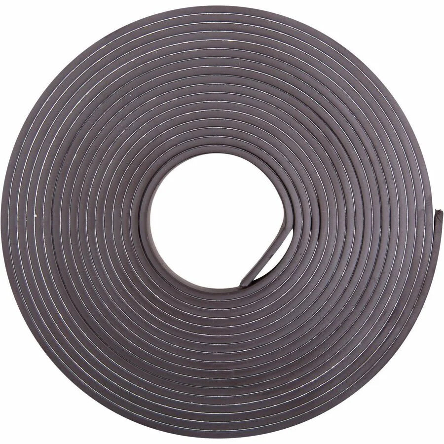 Zeus Magnetic Tape: 15ft x 0.50’’ Black Adhesive Backing - Dispenser Included - Tape