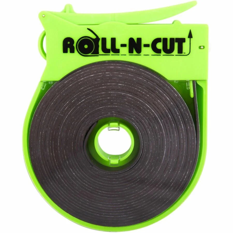 Zeus Magnetic Tape: 15ft x 0.50’’ - Black Adhesive Backing - Dispenser - Crafts Office Projects - Tape
