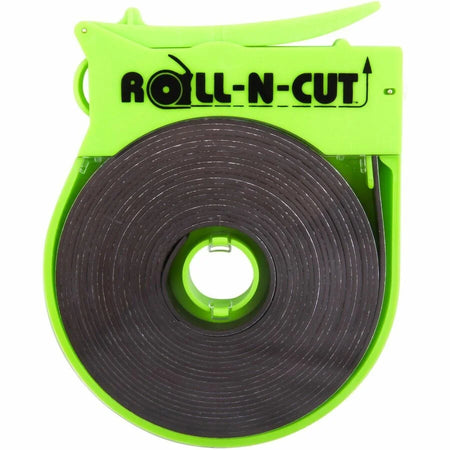 Zeus Magnetic Tape: 15ft x 0.50’’ - Black Adhesive Backing - Dispenser - Crafts Office Projects - Tape