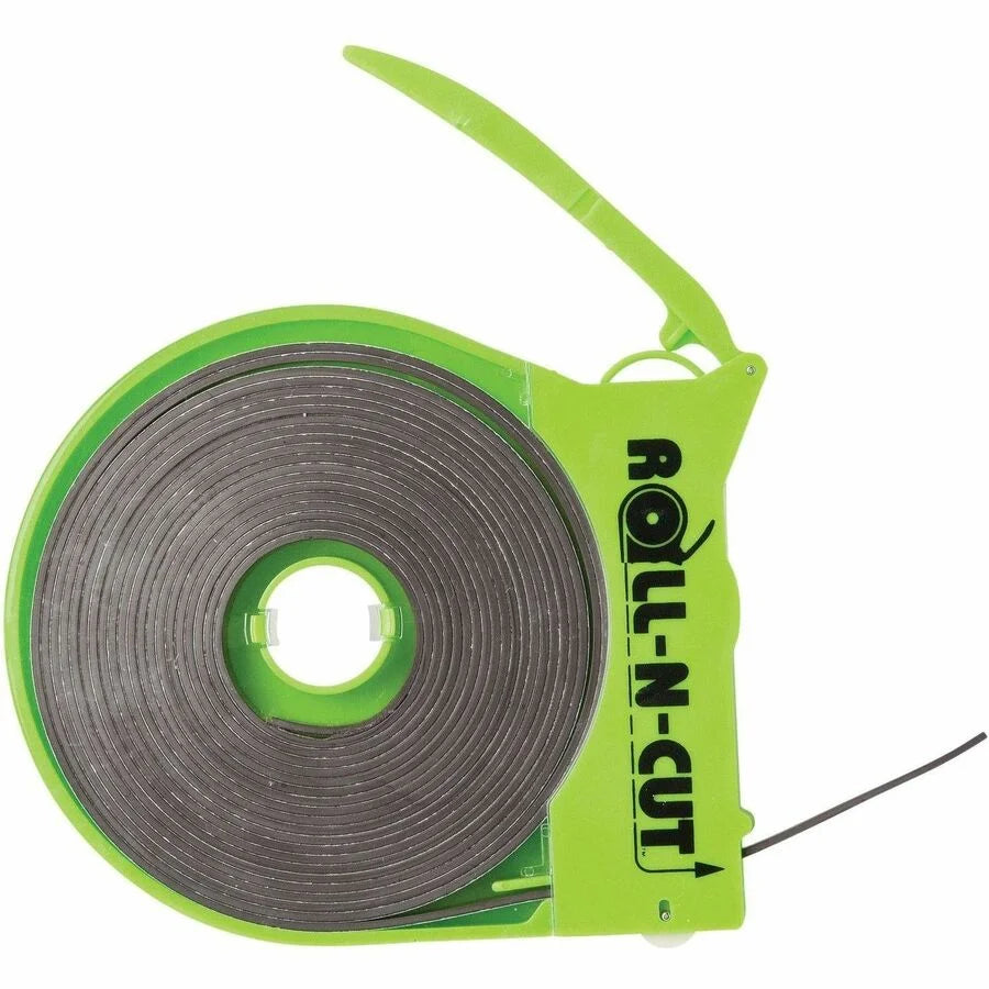 Zeus Magnetic Tape: 15ft x 0.50’’ - Black Adhesive Backing - Dispenser - Crafts Office Projects - Tape