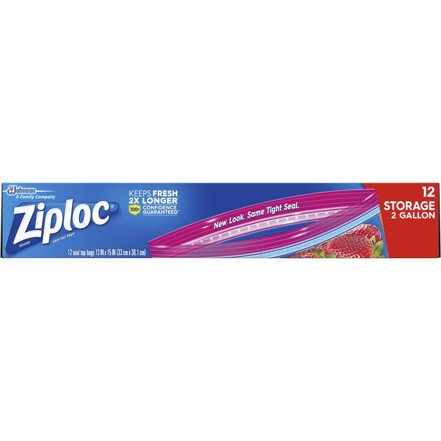 Ziploc® 2-gallon Storage Bags - Extra Large Size - 2 gal Capacity - 13’’ - Zipper Closure - Plastic - Food