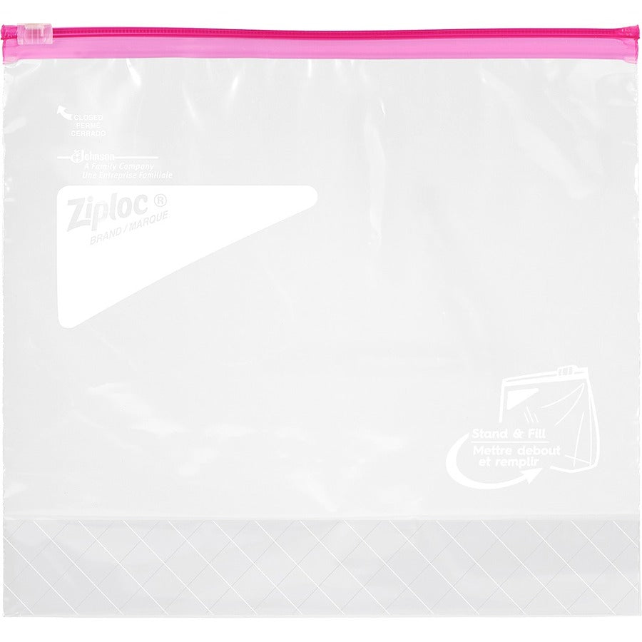 Ziploc® Gallon Storage Slider Bags - Large Size - 2.63’’ Length x 10.56’’ Width 9.50’’ Depth - Sliding Closure - Blue