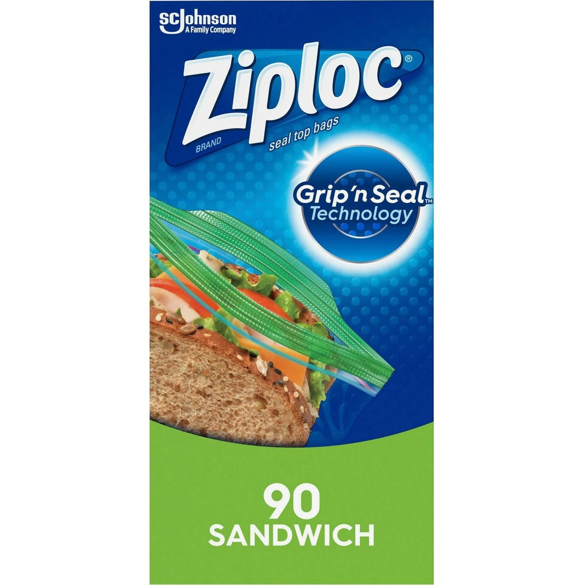 Ziploc® Sandwich Bags - 6.50’’ Length x 5.87’’ Width - Double Zipper Closure - Clear - Food Storage