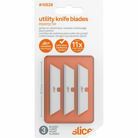 Zirconium Oxide Ceramic Utility Blades - Pointed Tip Non-conductive - 3/Pack - Replacement